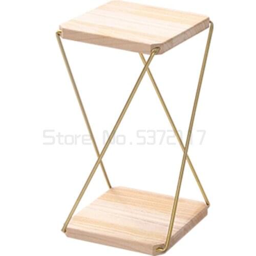 Light luxury flower rack balcony shelf interior decoration living room simple flower pot shelf floor type multi-layer green rose