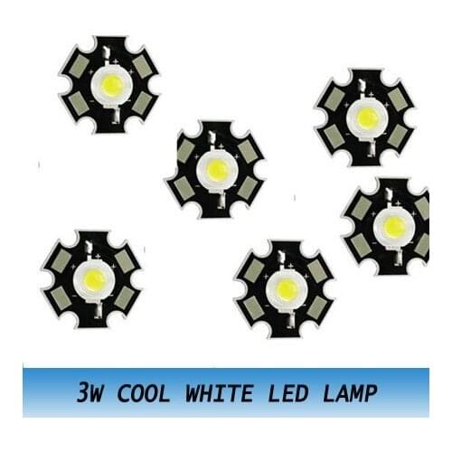 3W High Power Cool / Warm White Star Led Lamp10pcs