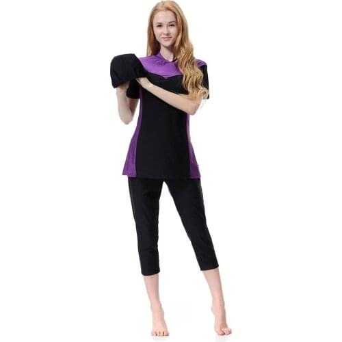 Muslim Lady Traditional Fashion Swimwear Swimsuit Short Sleeve Dry Quickly
