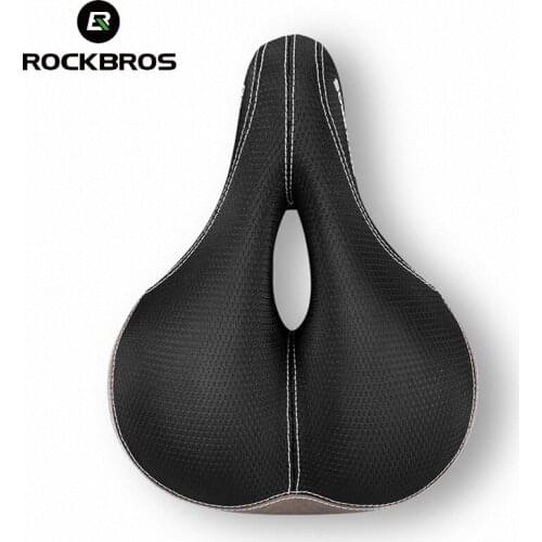 ROCKBROS MTB Bicycle Saddle Taillight Cushion Bike Leather Saddle Rail Hollow Soft Bicycle Part Front Seat Mat Cover 2 Styles