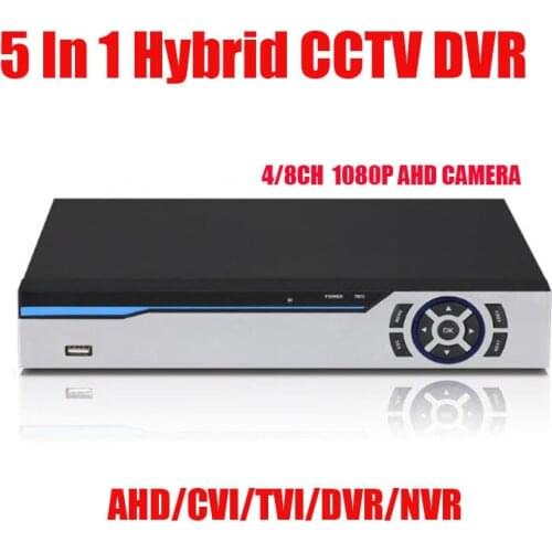 5 IN 1 DVR 4Ch 8Ch 1080P AHD CVI TVI CVBS 16CH 1080P NVR Security CCTV DVR NVR HVR Hybrid Onvif Max 6TB 1* SATA interface