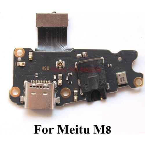 Original USB Charging Dock Port Flex cable For Meitu M8 Charger plug board with Microphone Replacement parts