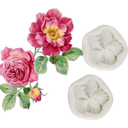 2020 3D Five Petals Flower Silicone Mold Fondant Cake Decorating Tools Chocolate Confeitaria Baking Moulds Kitchen Accessories