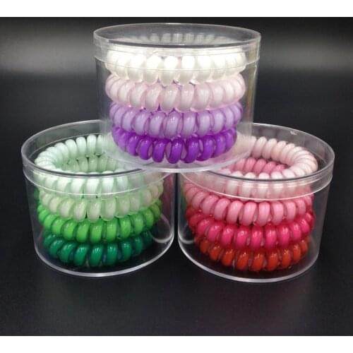 High Quality 5cm Telephone Wire Coil Elastic Band 25pcs 25 Colors Hair Tie Hairband Ponytail Holder Bracelet Women Scrunchies