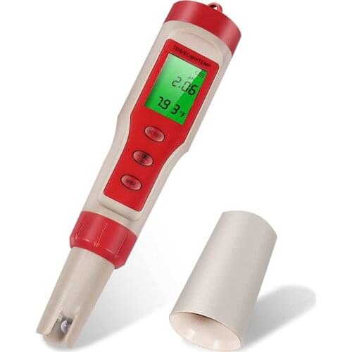 4 in 1 TDS/PH/EC/Temp Multifunctional Water Tester PH Meter 0.01 High-Precision Pocket Water Quality Tester for water Aquarium