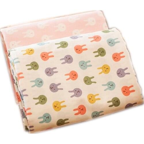 40*50cm Cartoon Fabric Pink Baby Lively Rabbit Handmade Quilts Pillow Case Pink Dress For Needlework Bedroom Curtains Wholesale