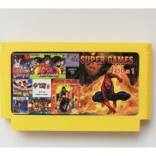 450 in 1 Big Yellow 8 bit 60 pins Game Card