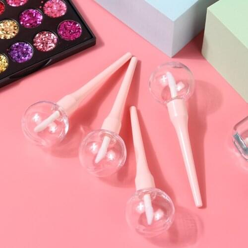 5 Pcs Lollipop Light-bulb Lip Gloss Tube Empty Transparent Plastic Refillable Lip Balm Tube Lipstick Mini Cosmetic Container