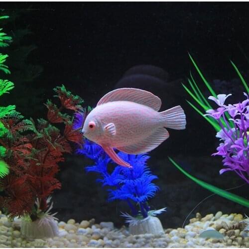 Aquarium Artificial Tropical Fish Decoration Silicone Glowing Fish Tank Luminous Micro Fish Ornament Acuario Decor Background