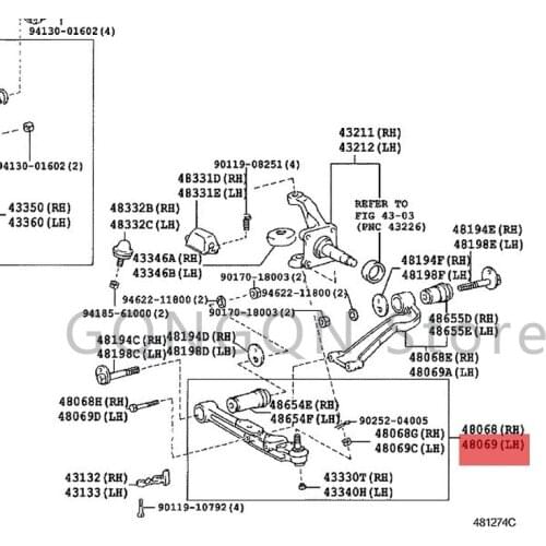 CAR left front suspension No. 1 lower arm sub-assembly 2016-2015 Toy ot aCAM RY HYB RID CAM RY Triangle arm lower arm swing arm