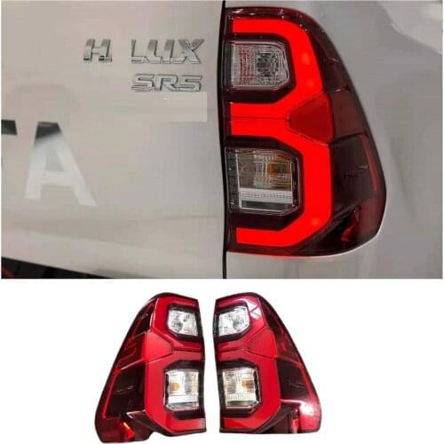 Auto rear lights turn signal reverse high additional brake light lamp fit for hilux revo rocco 2021 pickup car tail lamps