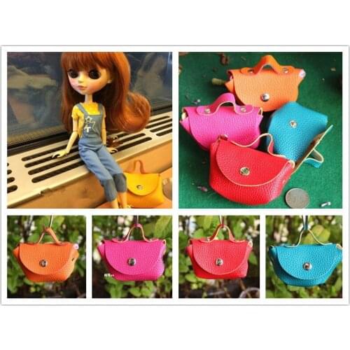 Free shipping random color Miniature doll bag for Blyth Azone Momoko licca bjd doll Accessories toys gift girl play house