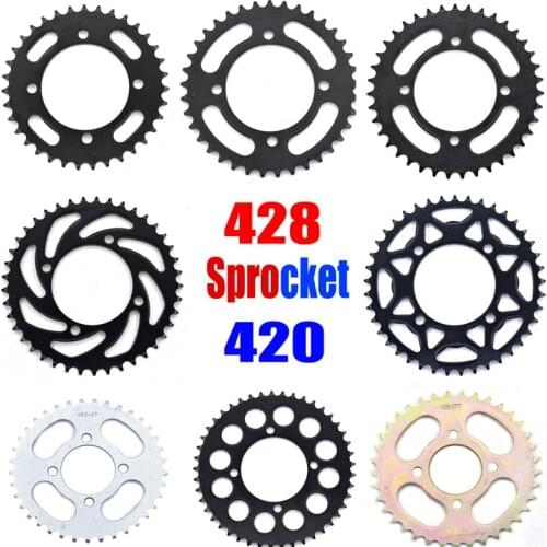 420/428 Chains 35T/37T/39T/41T/43T/45T/48T Motorcycle Chain Sprockets Rear Back Sprocket Cog For 110cc 125cc 140cc Dirt Pit Bike