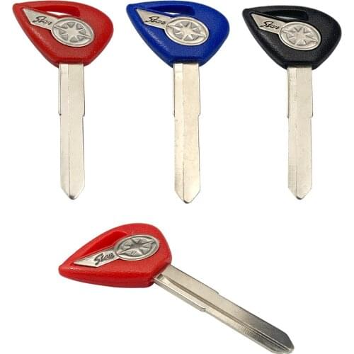 Black / Red Motorcycle Blank Key Uncut Blade For YAMAHA Dragstar V-Star DS400 DS650 XVS400 XVS650 XV1900 XVS1300 XVS950