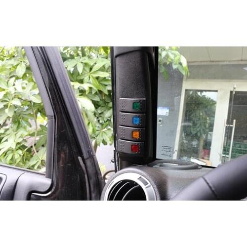 JEEP Wrangler A pillar 4-way switch assembly modified Jeep Wrangler modified spot light auxiliary light panel modification