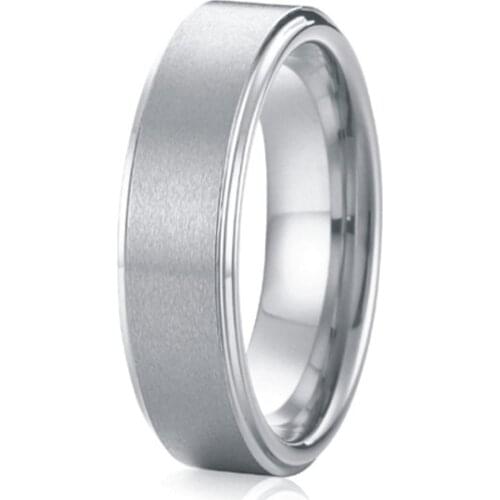 Classic handmade custom 6mm men silver color aircraft grade titanium ring wedding bands for husband anniversary gift