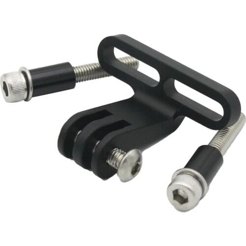 Aluminum Alloy Saddle Rail Camera Mount Easy Installation Bike Camera Mount For Bicycle Seat Rail Black