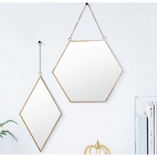 MagiDeal Glamour Glass Girls Women Fitting Dressing Make Up Mirror Wall Hangings 2Pcs