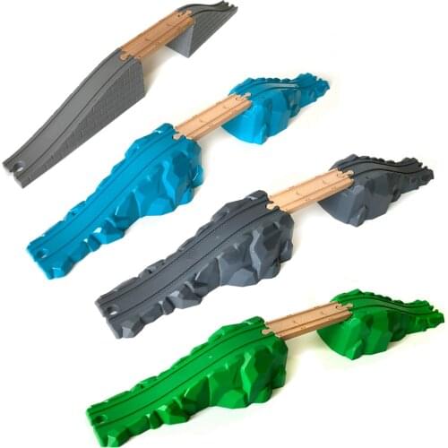 Mine Track Bridge Train and Track Compatible with Multiple Combinations BRIO Track Series Toy Accessories with Wooden Resin P138