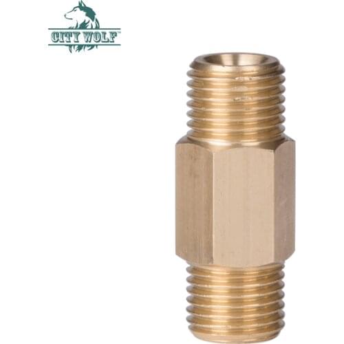 CIty wolf high pressure washer double 1/4 Thread connection brass adaptor for snow foam lance car washer accessory