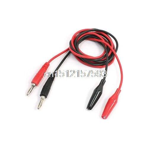 Multimeter Power Supply Alligator Clip to Banana Plug Test Lead 1M Pair