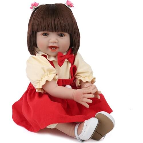 22inch Soft Reborn Silicone Dolls lol reborn-baby collectible Dolls lifelike handmade girl modeling adorable dolls kids toys