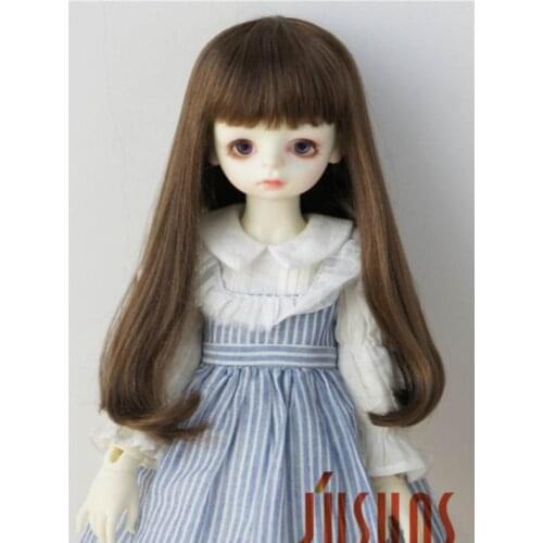 JD319B 1/3 1/4 synthetic mohair BJD doll wigs Size 7-8inch 8-9 inch Long doll wigs with full bangs doll accessories