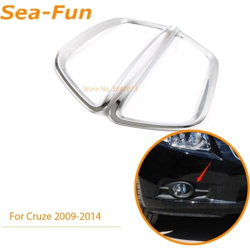For Chevrolet Chevy Cruze 2009-2014 Front Fog Lamp Light Cover Trim Frame Decoration Sticker Car Styling Accessories
