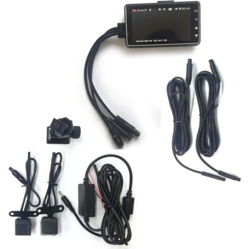 Full Front Rear Dual Action Camera Motorcycle Driving Recorder Camcorder 3" LCD DVR Video Accessories