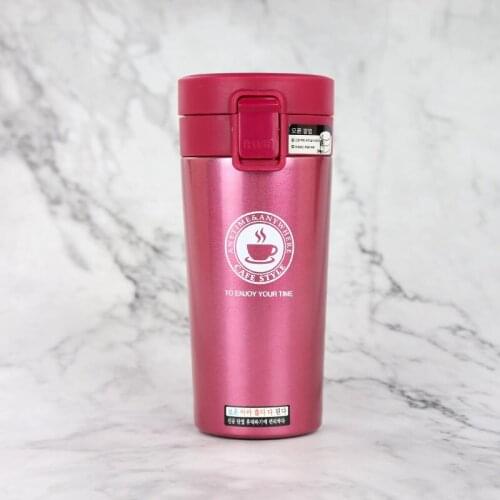 Thermos Water Cup Travel Thermal Bottle Stainless Steel Coffee /Black/White /Pink Thermos 380ml Cup Women Like Home Winter Cups