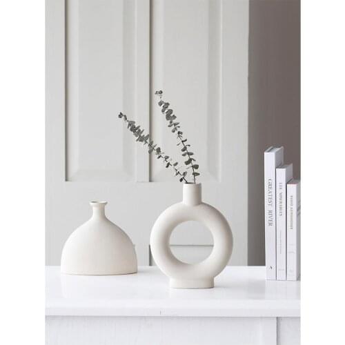 DIY vase simple decoration element TV cabinet living room lamp dried flower flower arrangement retro vase ceramic ornaments