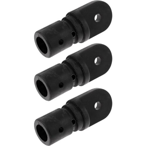 3 Pack Marine Boat Bimini Top Fitting, 7/8 inch Internal Eye End Insert Hardware Accessories, Nylon, Black