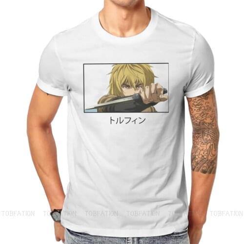 Vinland Saga Askeladd Viking Anime Man TShirt Thorfinn Holding A Knife Fashion T Shirt Harajuku Sweatshirts Hipster