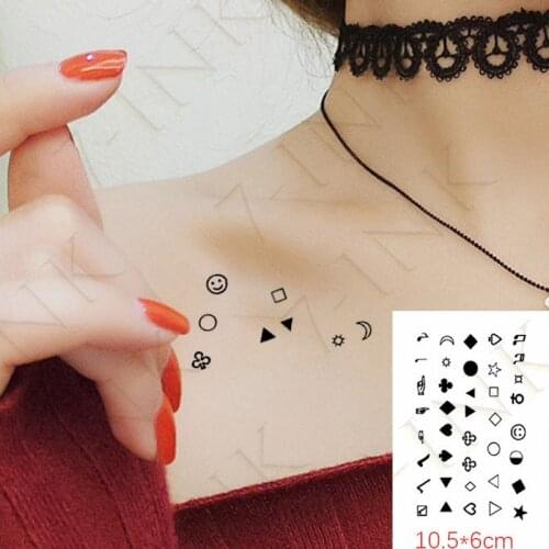 Waterproof Temporary Tattoo Sticker Sun Moon Love Brand Butterfly Flash Tatoo Fake Tatto Arm Leg Wrist Foot Hand For Men Women