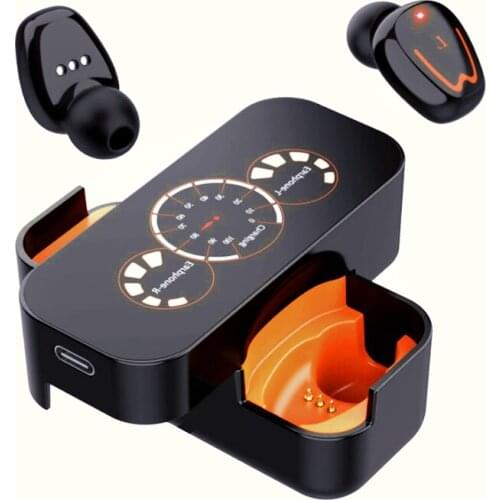 Rotating tws 5.0 Bluetooth Earphone with LED Power Display Wireless Headphones mini Earbud Sport IPX7 Waterproof headsets