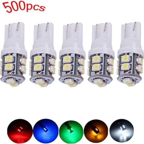 YSY 500x t10 10SMD 1210 3528 10led Car Indicator Light Interior Bulb Wedge Clearance Lamp White t10 w5w 194 168 2825 501 led