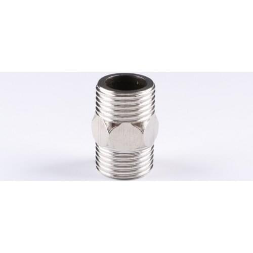 1/2" BSP Male Thread 201 Stainless Steel Pipe Fitting Hex Nipple Coupler Connector
