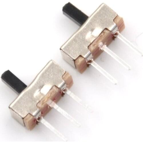 10pcs Interruptor On-off Mini Slide Switch SS12D00 SS12D00G3 3pin 1P2T 2 Position Toggle Switch Handle Length:3MM new