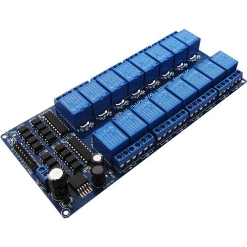 2017 China Wholesale 12V 16 Channel Relay Module ARM PIC AVR DSP Electronic Relay Plate Belt optocoupler isolation
