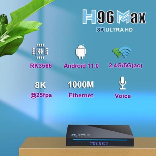 5PCS H96 MAX RK3566 Android 11.0 TV BOX Quad-Core 64 Bits 8GB 64GB/4GB 32GB LAN 1000M 2.4G/5G Dual Wifi BT4.0 4K Media player