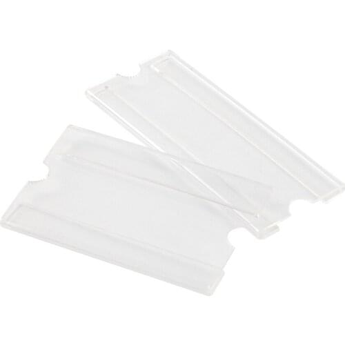 Acrylic Clear Plastic Desk Sign Label Stand Wall Shelf Sticker Table Card Price Tag Holders Frame Label Tag Paper Display