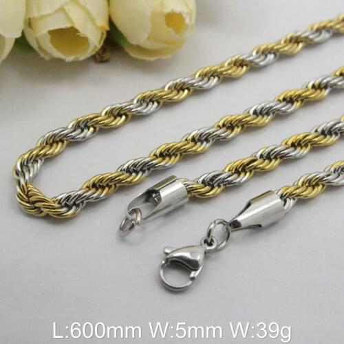 Gold silver Color Accessories Wholesale Stainless Steel Vintage Jewelry Fashion Chain Necklace Hot Selling NFHBCZAI