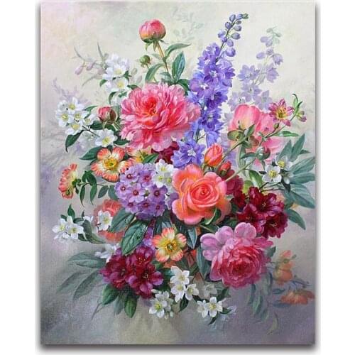 5D Diy diamond Painting cross stitch kits Peony Flower Picture Diamond Embroidery Resin drill mosaic arts and craftsZP-1645