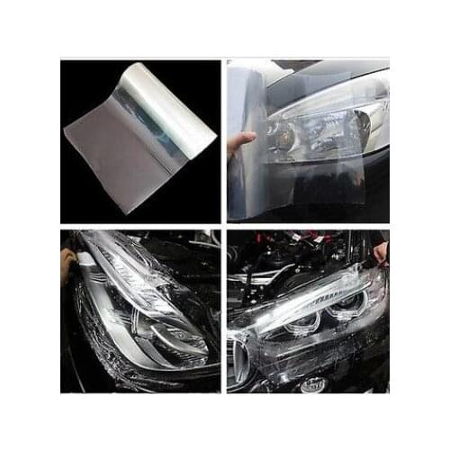 Car Headlight Transparent Tint Vinyl Wrap Film Sheet Overlay Sticker 100 x 30cm