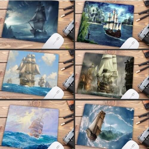 Mairuige Big Promotion Tall Ship Anti-Slip Laptop Computer Mice Gaming Mouse Pad Mat Mousepad For Optical Laser Mouse 22cm*18cm