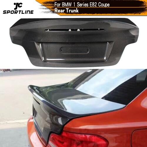 Carbon Fiber Rear Trunk Boot Cover Wings Lip for BMW 1 Series E82 M Coupe Only 2008 - 2013 Rear Trunk Boot Cover Car-Styling