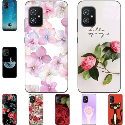 I am alone Phone Case For ASUS Zenfone 8 ZS590KS 2021 5.9 inch Bags Fashion Luxury Color Cartoon Printed Paint Mobile