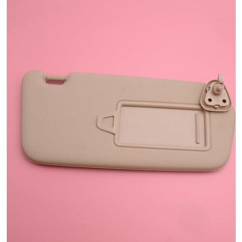 CITALL Beige Right Passenger Side Sun Visor With Makeup Mirror Fit For Hyundai Accent 2006 2007 2008 2009 2010
