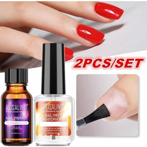 2Pcs/set 15ml Nail Prep Dehydrator Bond Dehydrate Primer Coat Balancing Dehydration Desiccant Nail Polish Manicure Accessories