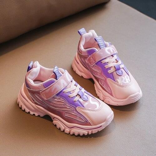 Children Sneakers Shoes Boys Girls Sport Shoes Breathable Shoes Soft Bottom Non-slip Casual Kids Shoes 2021 New Spring E705